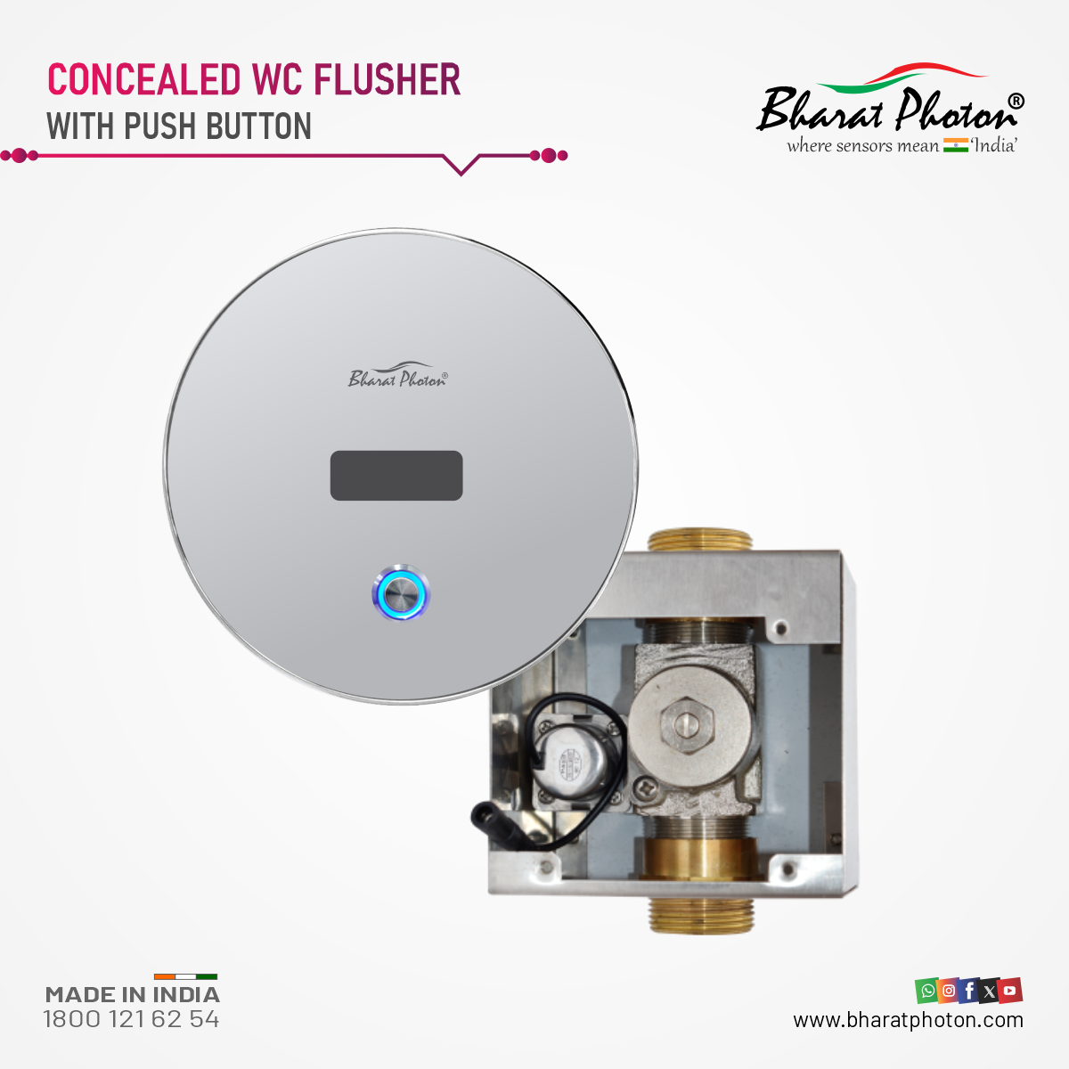 Wc Flusher With Push Button Bp-w992 Bharat Photon