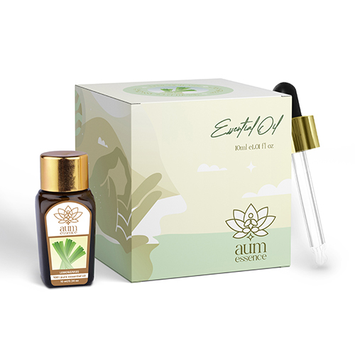 Lemongrass Essential Oil - 100% Pure, 10ml Liquid Bottle | High Purity Herbal Extract, Antimicrobial Fragrance Compound