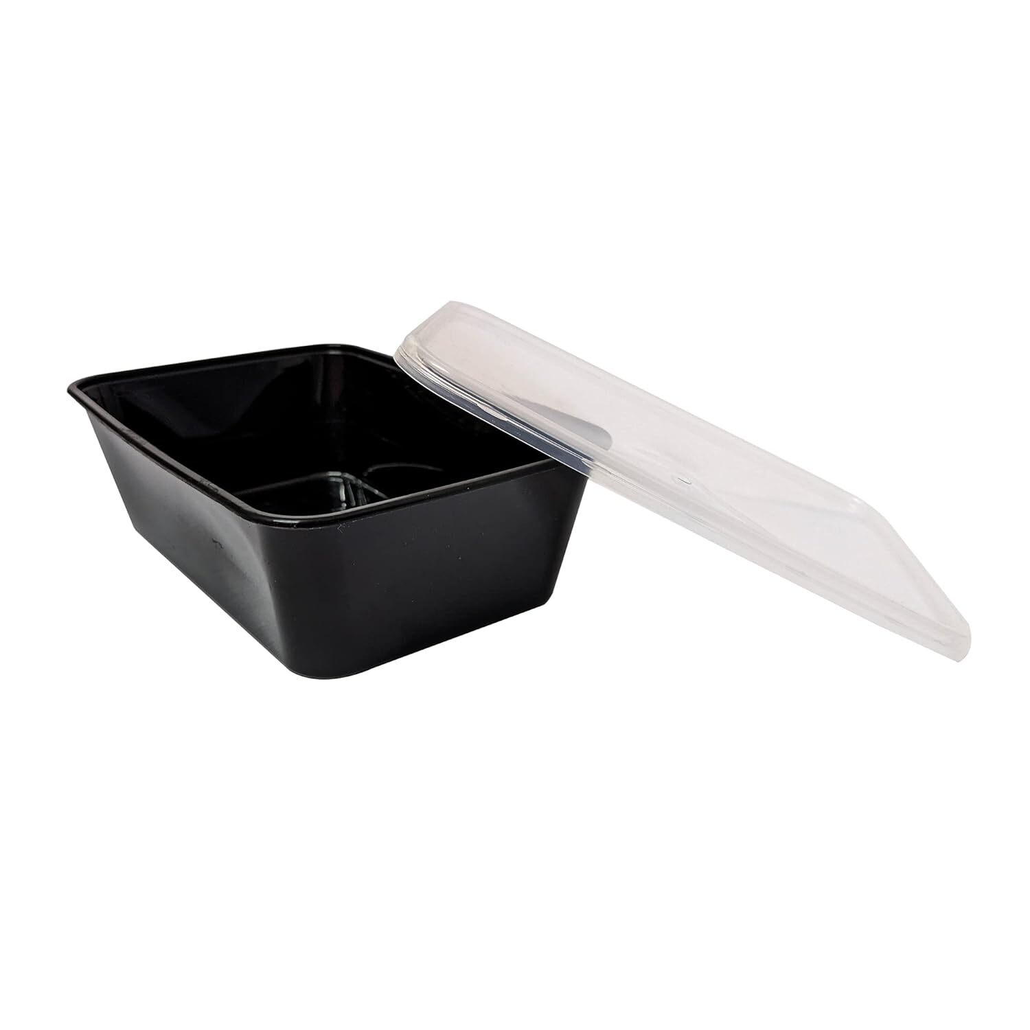 Bpa-free Plastic Storage Bowls - 750ml, Spill-proof Airtight Lid, Freezer & Microwave Safe, Easy Clean Design In Elegant Black/white