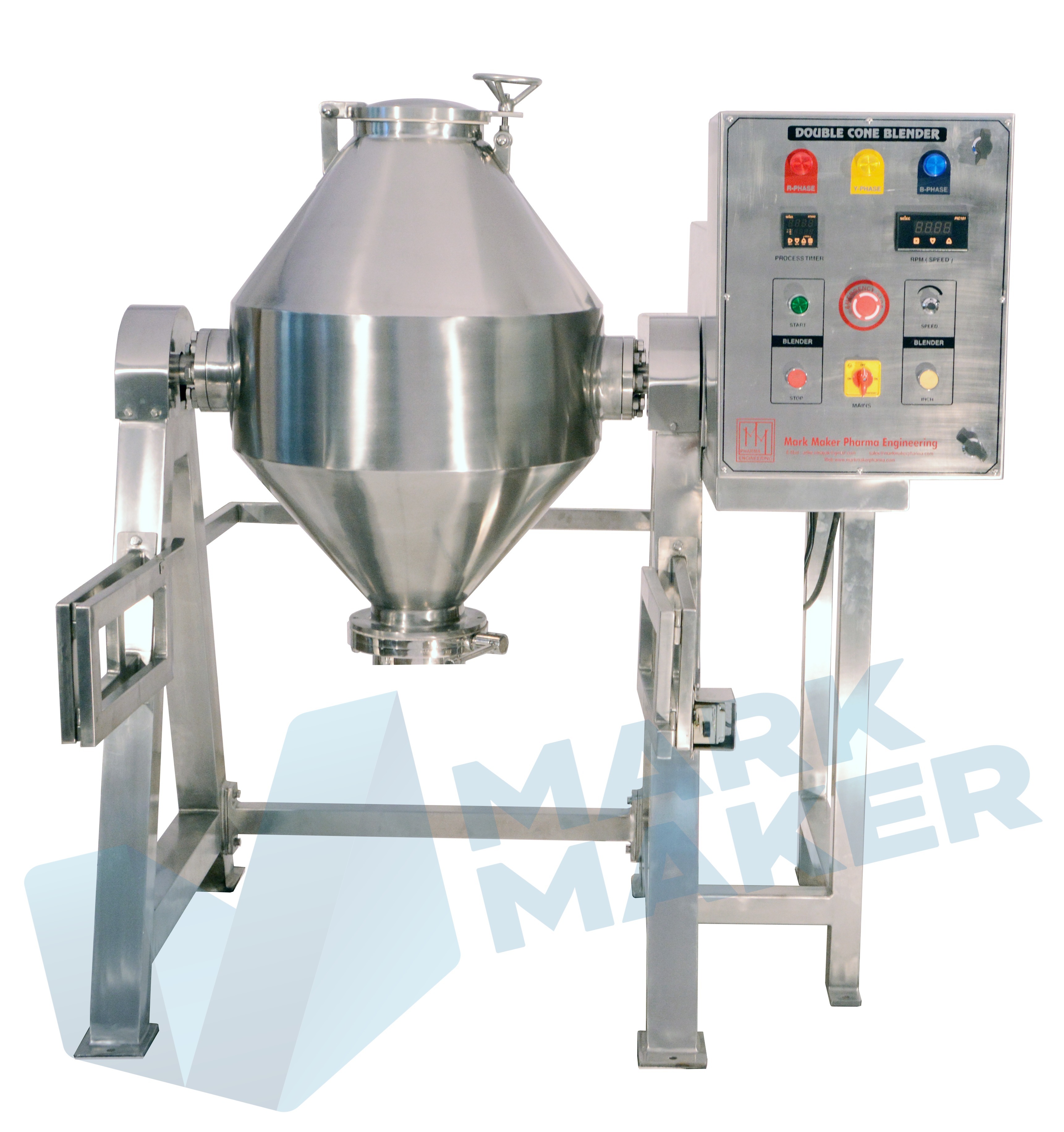 Double Cone Blender - Capacity: 10-2500 Liter/day