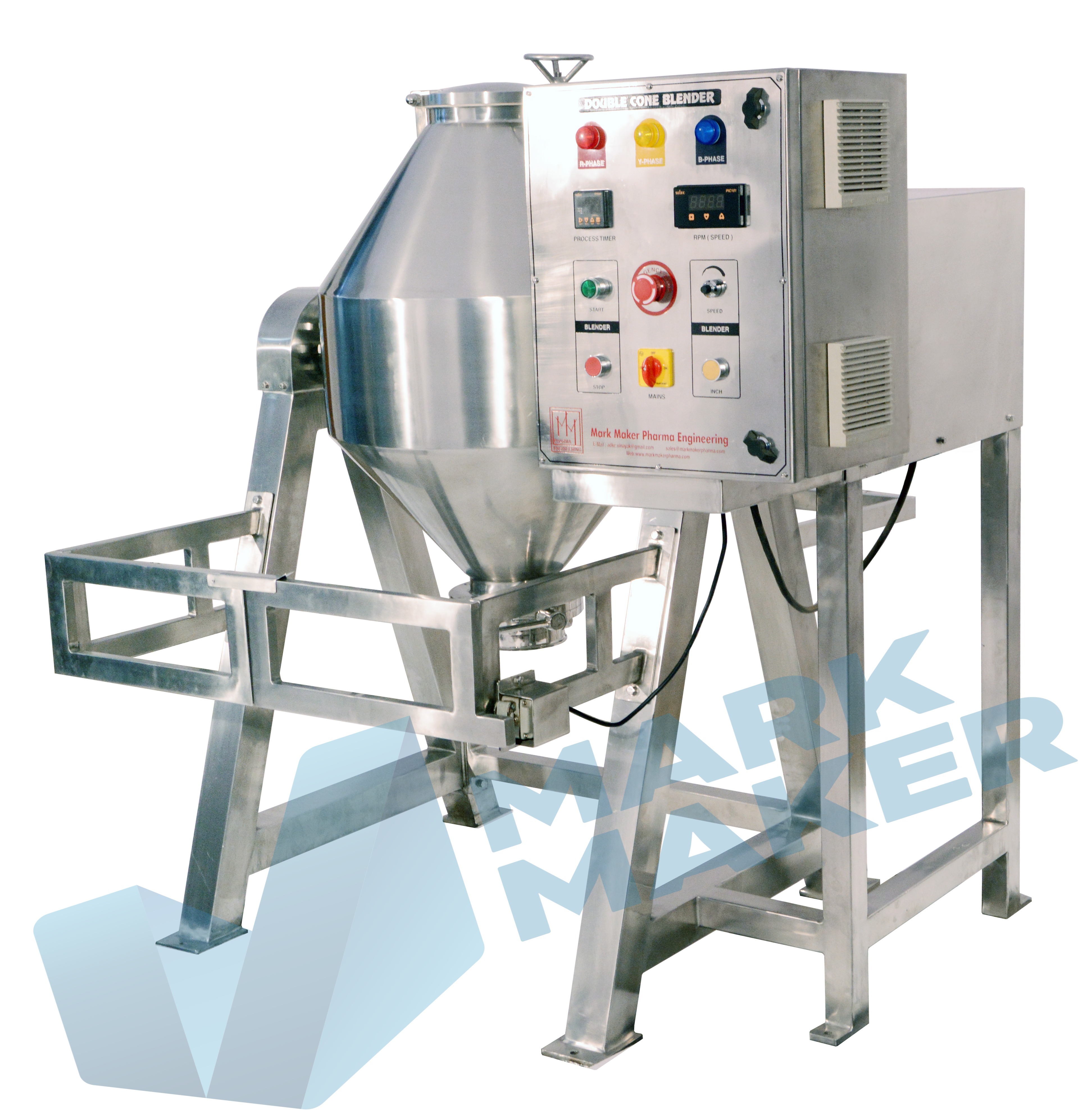 Double Cone Blender - Capacity: 10-2500 Liter/day