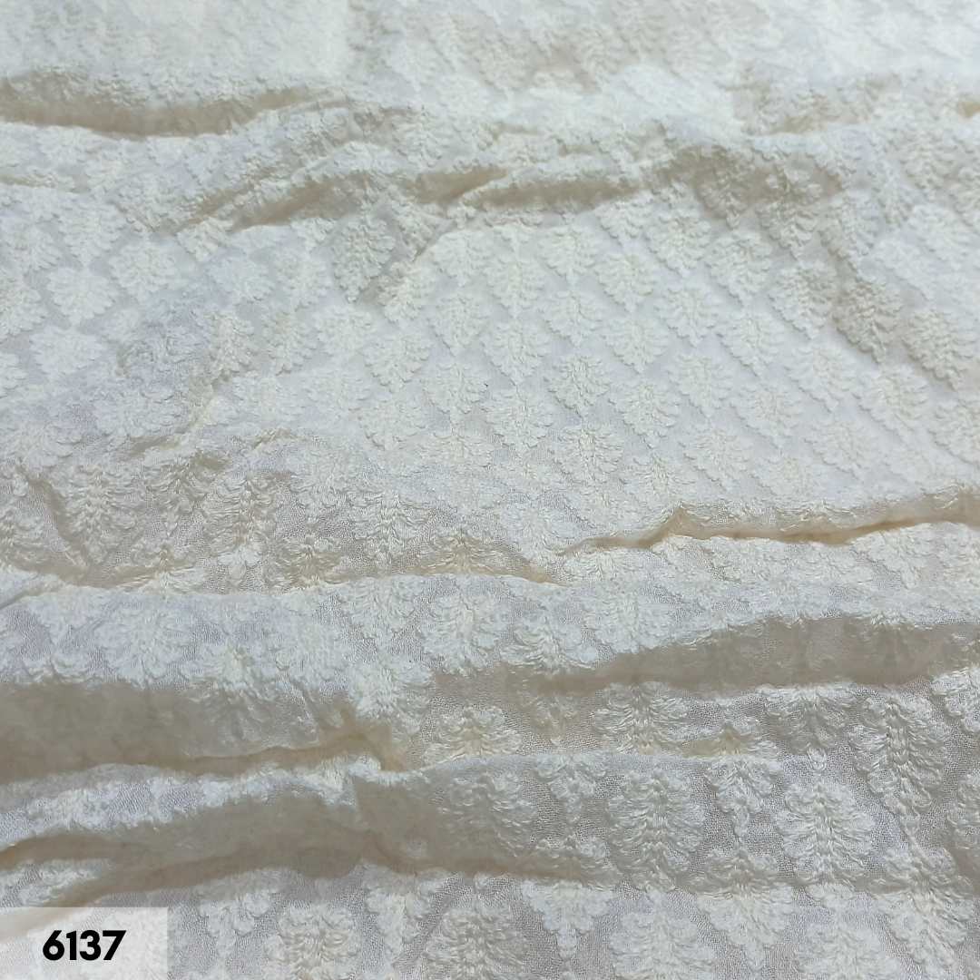 Dyeable Embroidered Fabric - Width: 44 Inch (In)