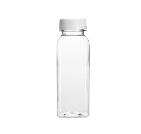 250ml Pet Bottle - Bpa-free Plastic, Transparent, Leak-proof & Tamper-evident Black Lid | Airtight Seal For Fresh Juice Storage
