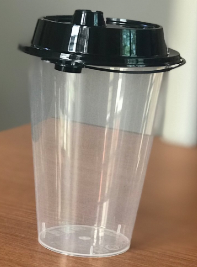 500ml Shaker Glass With Lid - Bpa-free Plastic, Transparent/black Color | Leak-proof Tamper-evident Seal, Ideal For Juices, Milkshakes, Catering Events