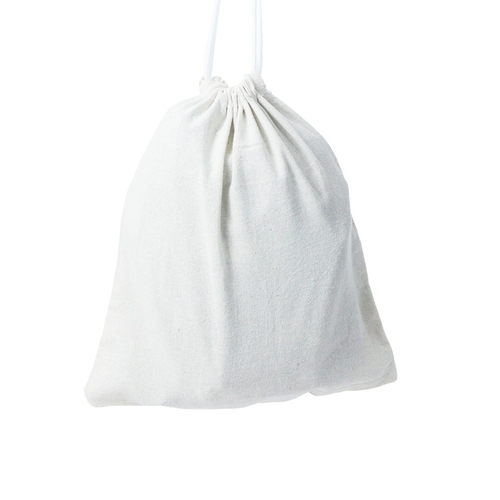 Cotton Pouch - Durable Cotton Material , Drawstring Closure In Ivory White For Secure Storage Of Small Essentials On The Go