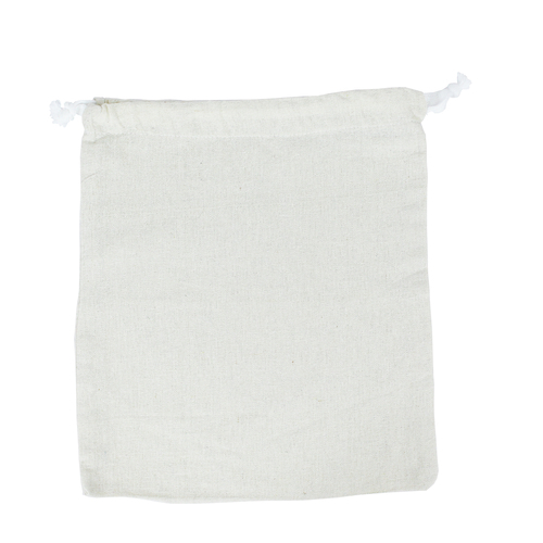 Cotton Pouch - Durable Cotton Material , Drawstring Closure In Ivory White For Secure Storage Of Small Essentials On The Go