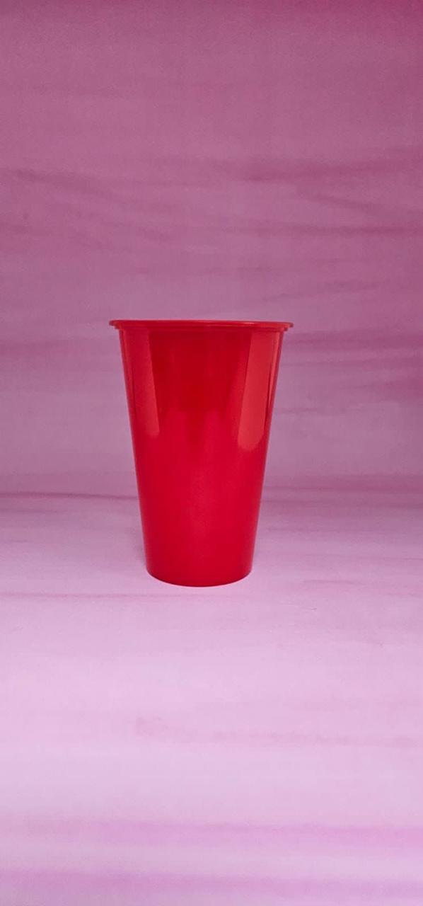 350ml Red Pp Cup - Food Grade Lightweight Plastic, Air-tight Leak-proof Seal, Freezer Safe For Juices And Milkshakes, Easy To Clean