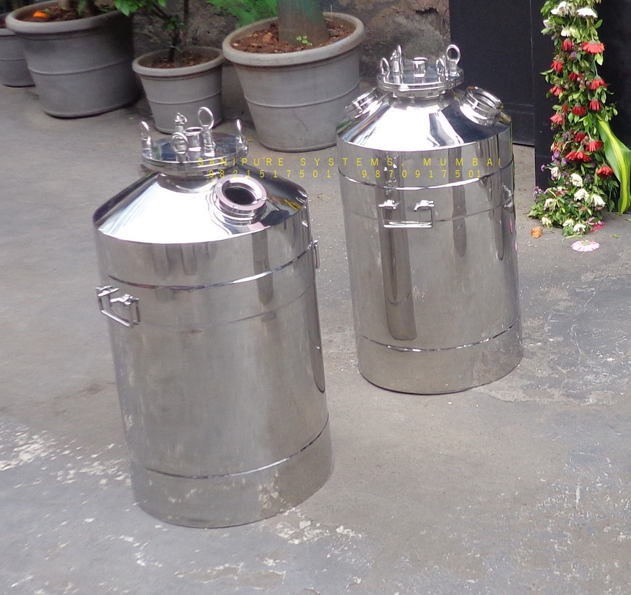 Stainless Steel Pressure Vessel - Customized Sizes 20-100l 1000-10000l | Ss 304l Ss 316l Polished Silver Finish
