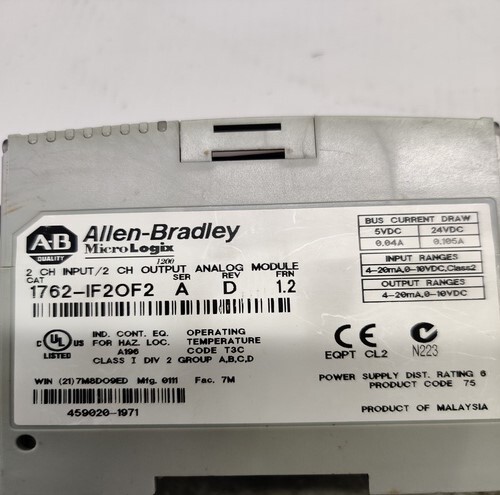 Allen Bradley 1762-if2of2 I/o Module