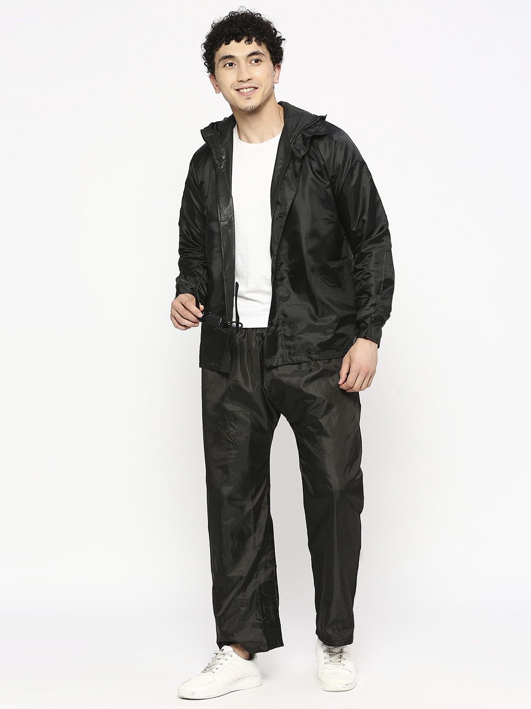 Omega Rainsuit - Polyester Taffeta & Pvc Material, Waterproof Reversible Jacket With Hood And Pants