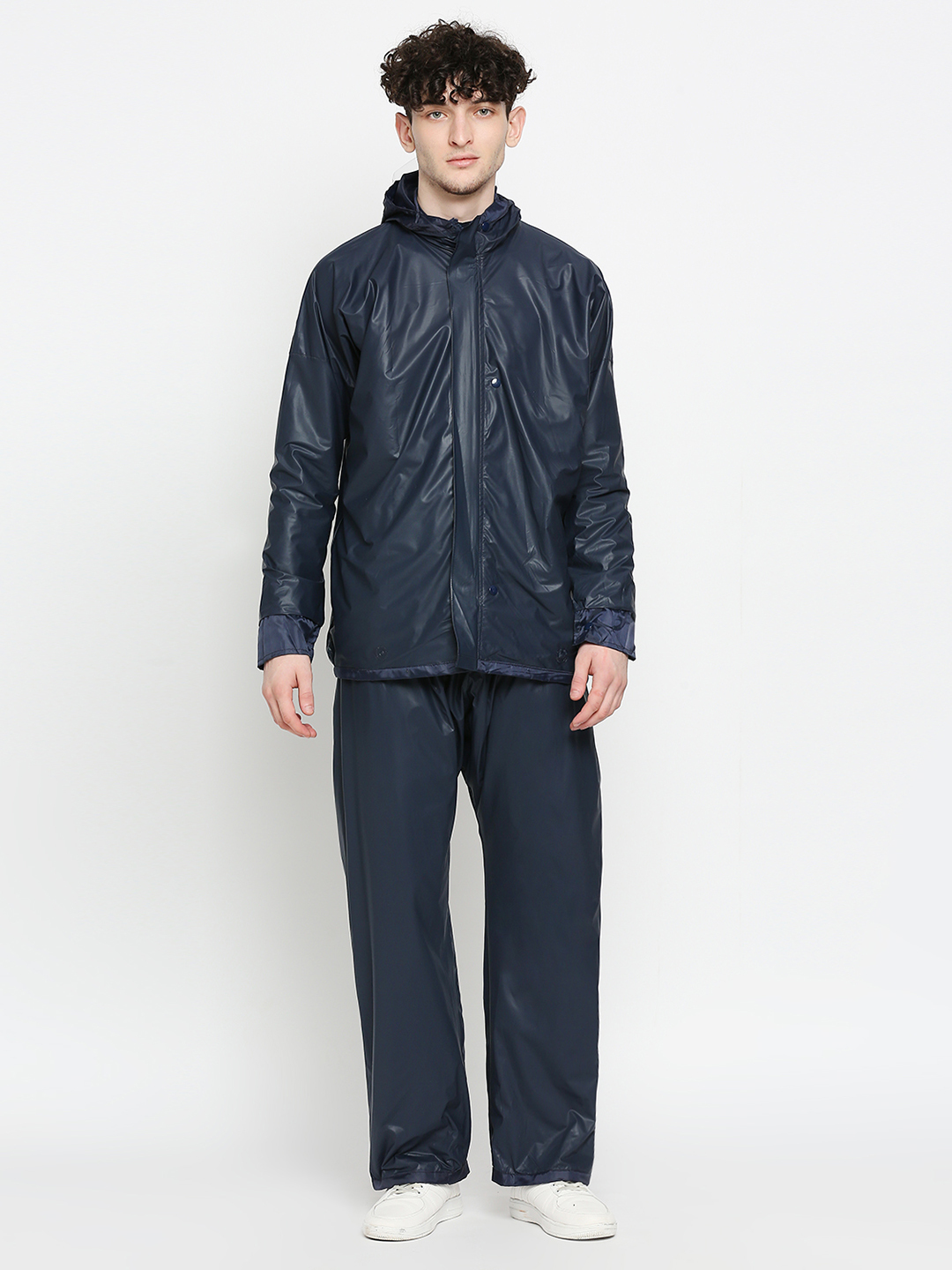 Omega Rainsuit - Polyester Taffeta & Pvc Material, Waterproof Reversible Jacket With Hood And Pants
