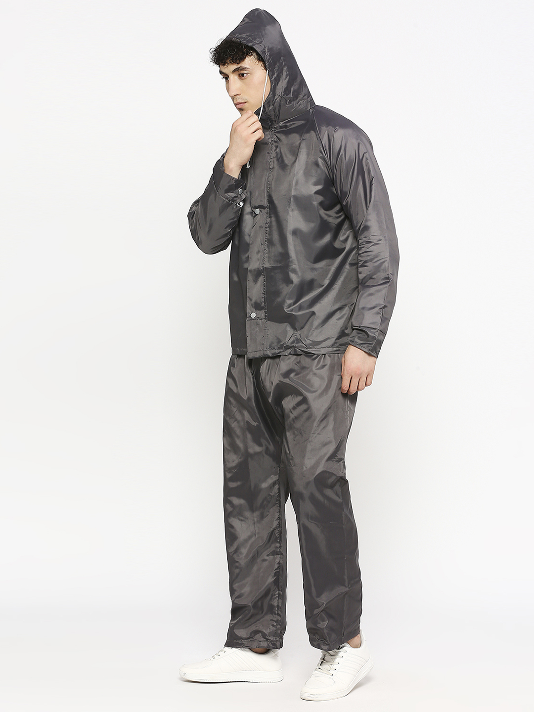 Omega Rainsuit - Polyester Taffeta & Pvc Material, Waterproof Reversible Jacket With Hood And Pants