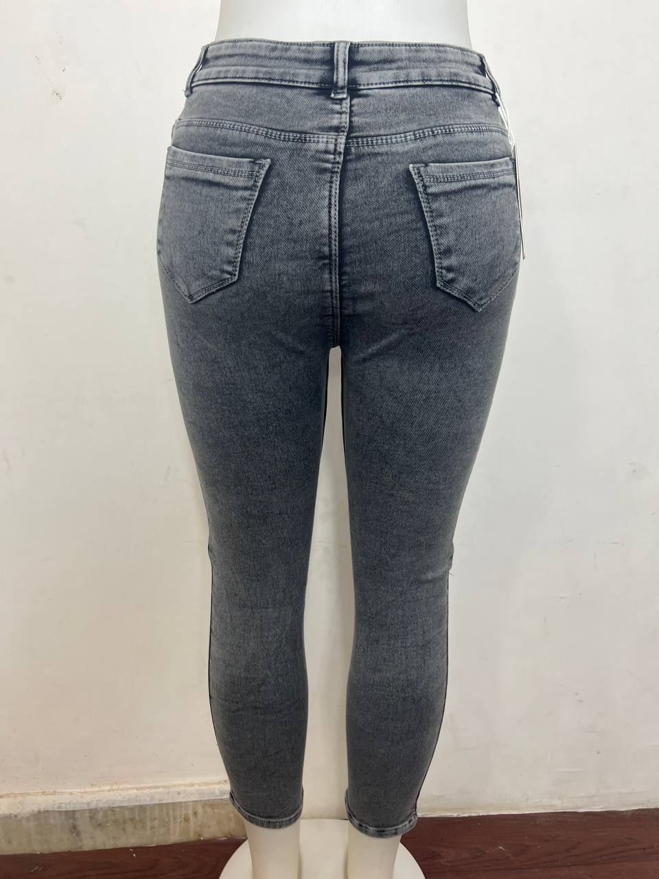 M Moddy Single Button Slim Fit Jeans - Cotton Blend, Available In Grey, Blue, Light Blue | Washable, Ideal For All Seasons