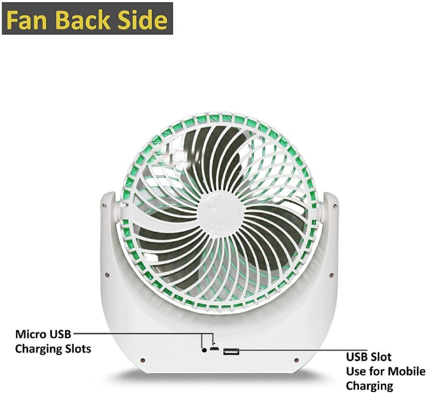Rechargeable Table Fan With Light