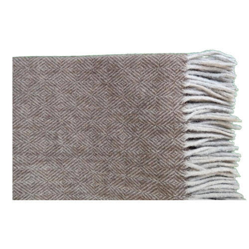Brown Diamond Herringbone Tartan Woolen Blankets Age Group: Adults