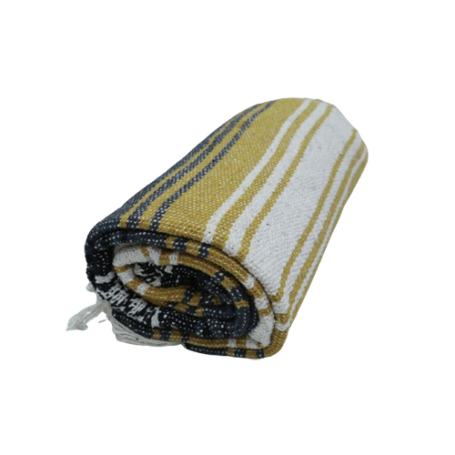 Mustard Falsa Woolen Blanket - Wool, Full Size, Multicolor | Cozy Stripe Pattern For Adults, Stylish And Versatile Home Essential