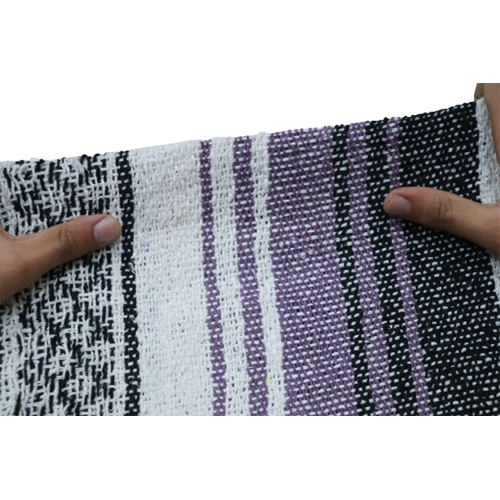 Purple Falsa Woolen Blanket - Wool Full Size | Multicolor Stripe Design For Cozy Comfort In Every Room