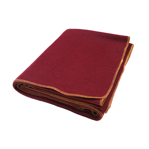 Mehroon Military Woolen Blankets - High-quality Wool, Full Size, Elegant Maroon Color | Cozy Plain-patterned Design For Adults At Home