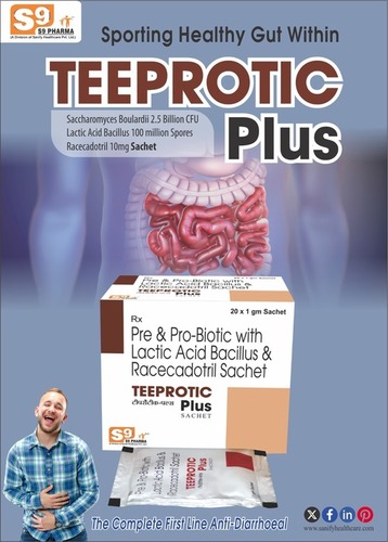 Sachet Pre and Pro-Biotic 2.5BM + Lactic Acid 100 Million + Racecadotril  10mg