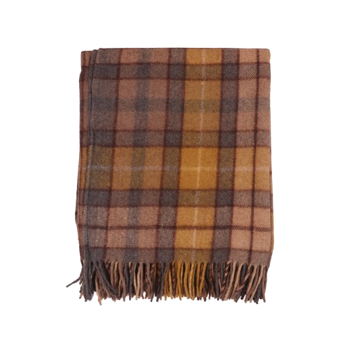Buchanan Natural Woolen Blanket - 100% Wool, Full Size, Multicolor Check Pattern | Cozy Layer For Adults In Bedrooms Or Living Spaces