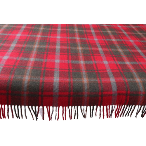 Dark Maple Woolen Blanket - Wool, Full Size, Multicolor Check Pattern | Ideal For Cozy Home Comfort, Perfect For Adults