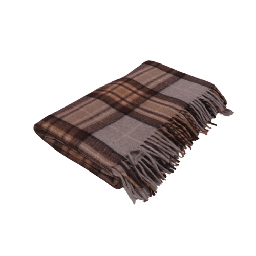 Mackeller Woolen Blanket - High-quality Wool, Full Size, Multicolor Striped Design | Cozy Addition For Adult Home Use