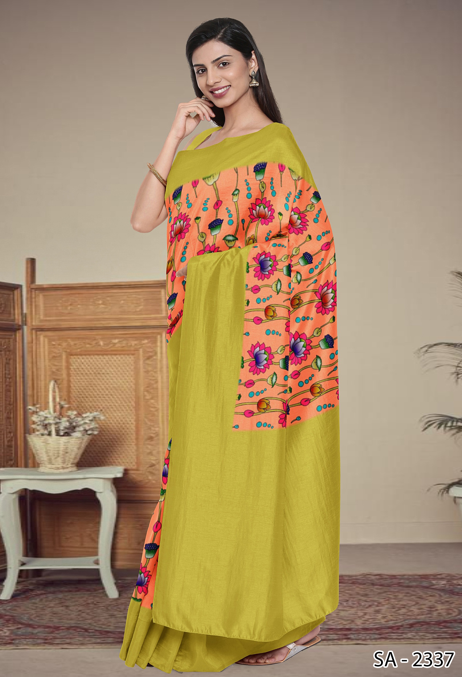 Digital Geomatrical Print Service - Cotton Silk & Polyester Fabric | All Color Types, Casual Occasion, Printed Pattern, Patola Style For All Seasons