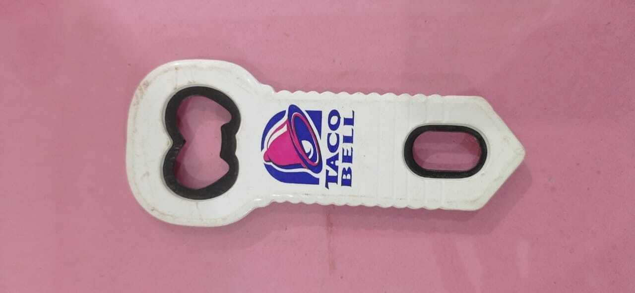 Bottle Opener - Plastic, 100x50 Mm, Red | Integrated Magnet, Ideal For Opening Coca-cola Cans And Bottles, Bulk Packaging