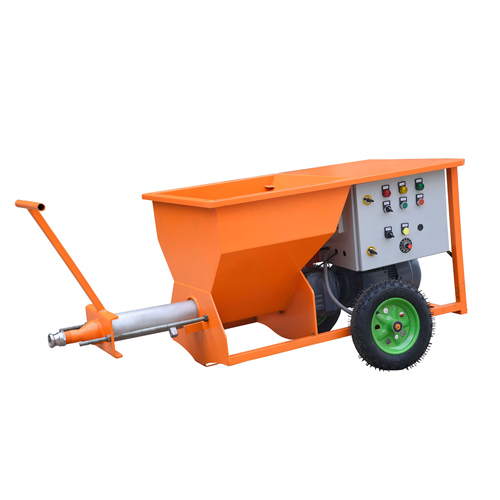 Gypsum Plaster Machine - Steel, 1100 x 550 x 600 mm, Orange | Max 24 Bar, 400 V, 5 HP Power, 40 m Delivery Height