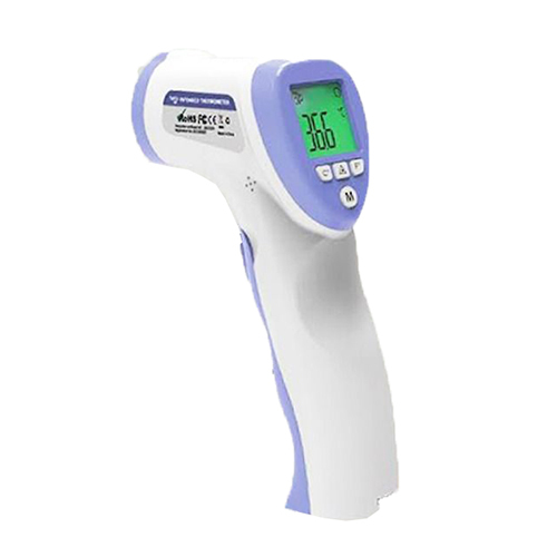 Handheld Infrared Thermometer For Temperature - Plastic, White | Capacity Up To 1500â°c, Operates On 3.4v, Ideal For Industrial Use