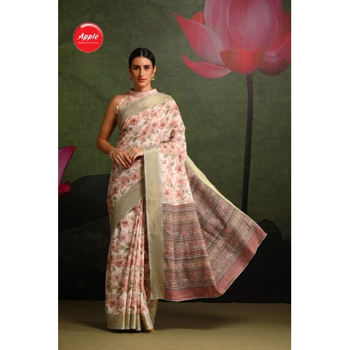 Ladies Tissue Silk Sarees - Silk Material, Multicolor Design , Printed Pattern for All Seasons