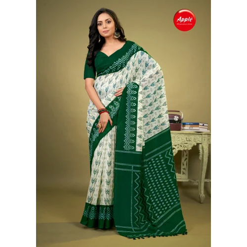 Soft Silk Saree - High-Quality Silk Fabric, Multicolor Printed Design | Lightweight, Breathable, Perfect for All Seasons & Occasions