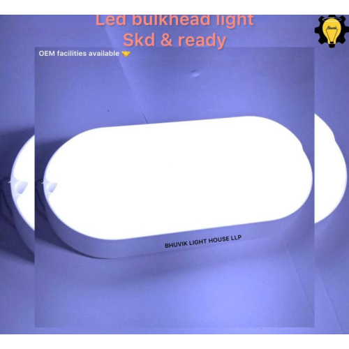 LED Bulkhead Light - Metal & Glass, Customizable Size & Shape, Electric Power Factor | Custom Light Color for Commercial Use