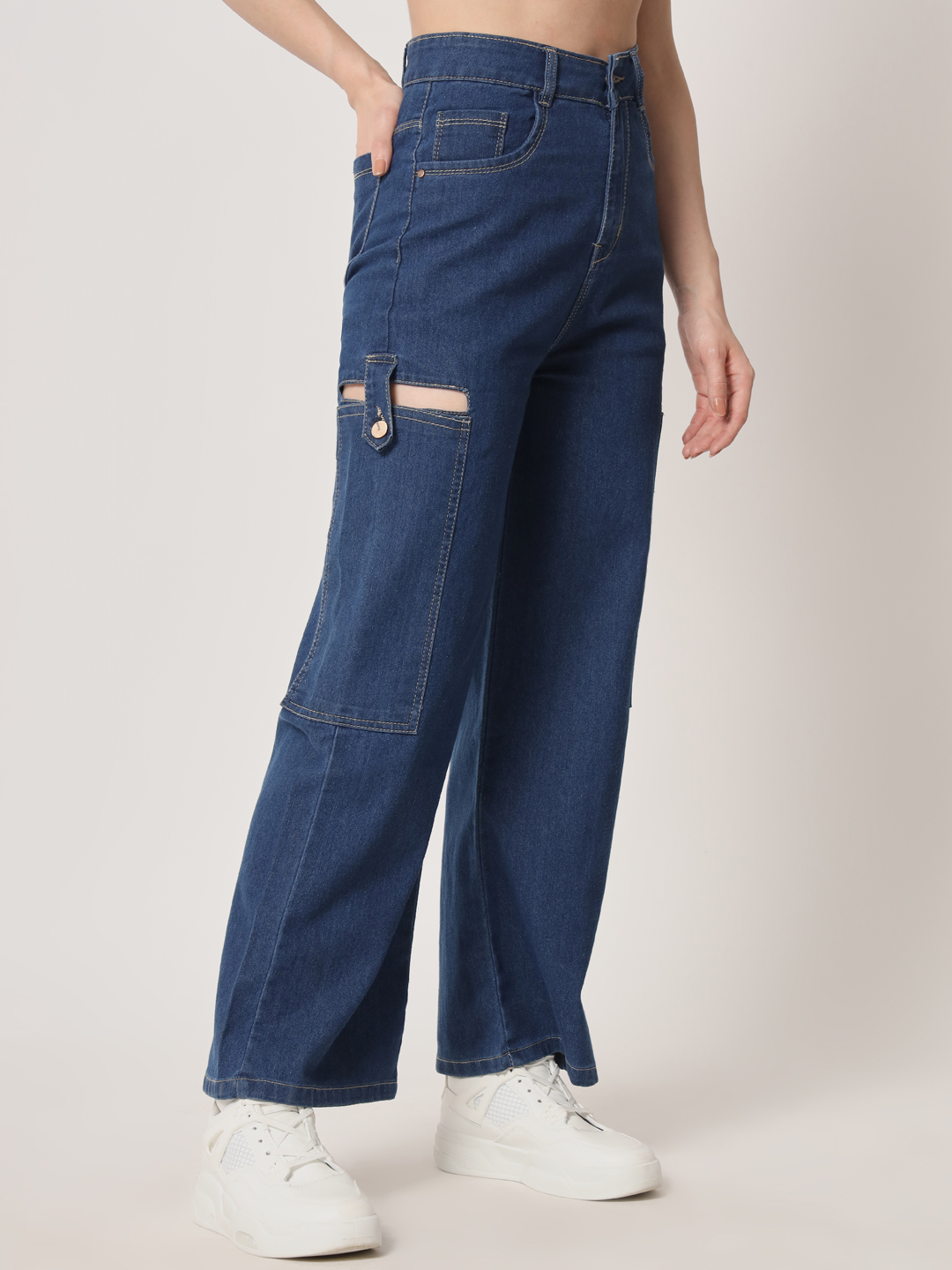 M Moddy 631bw Women Denim Baggy Jeans - Feature: Washable