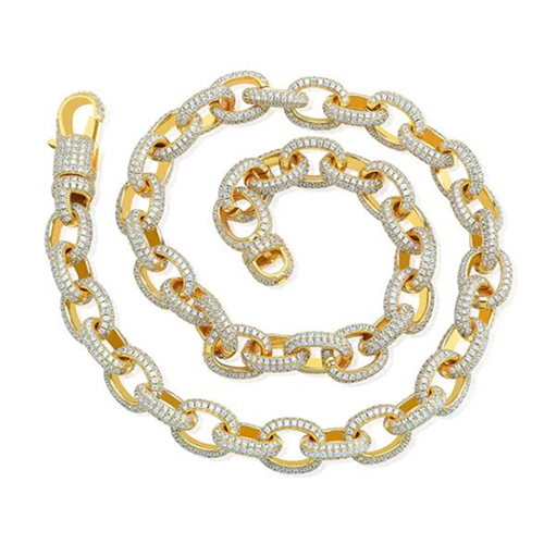 Mens Customized Diamond Chain - Diamond Clarity: I3