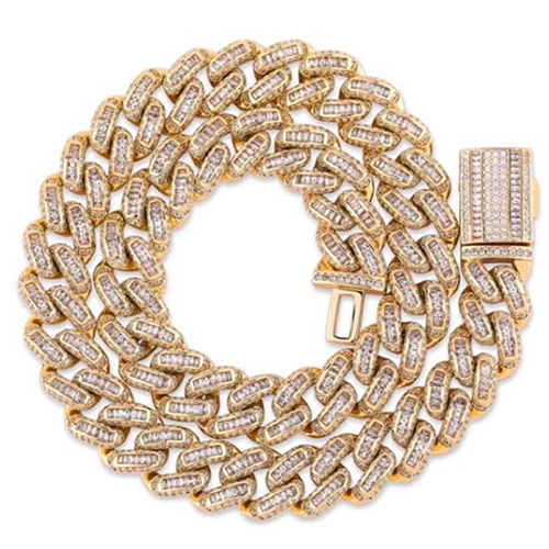 Mens Customized Diamond Chain - Diamond Clarity: I3