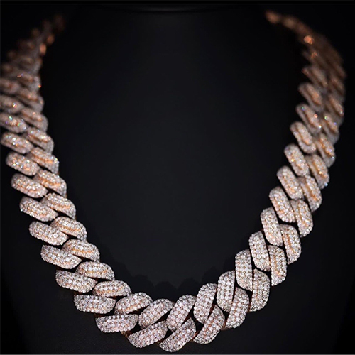 Mens Customized Diamond Chain - Diamond Clarity: I3