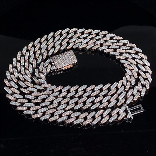 Mens Customized Diamond Chain - Diamond Clarity: I3
