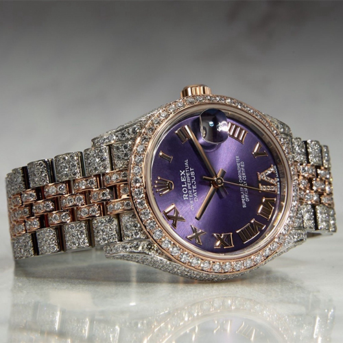 Diamod Studded Watch - Color: As Per Requirement