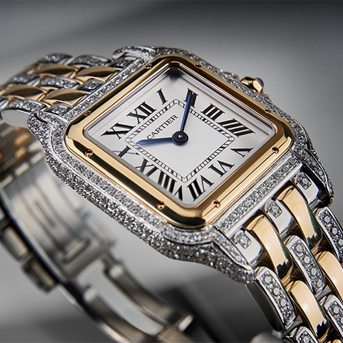 Diamod Studded Watch - Color: As Per Requirement