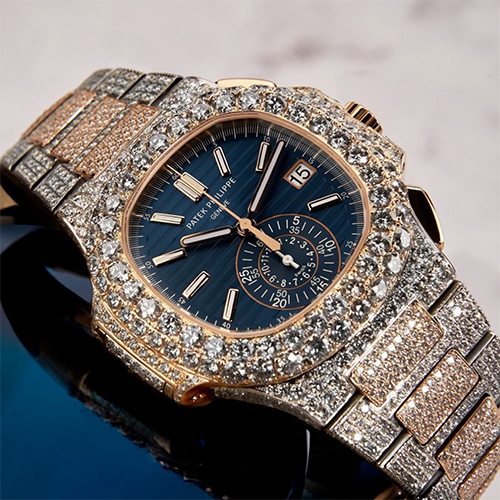 Diamod Studded Watch - Color: As Per Requirement