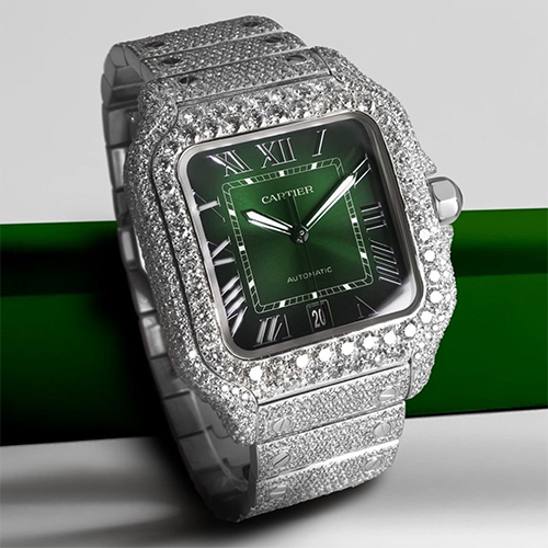 Diamod Studded Watch - Color: As Per Requirement