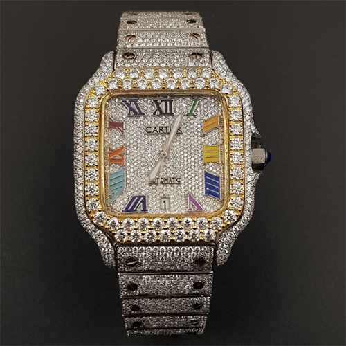 Diamod Studded Watch - Color: As Per Requirement