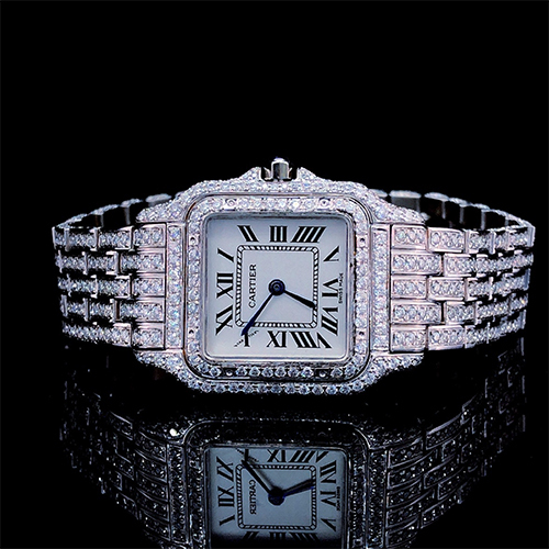 Diamod Studded Watch - Color: As Per Requirement