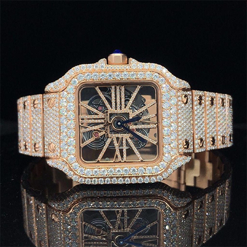 Diamod Studded Watch - Color: As Per Requirement