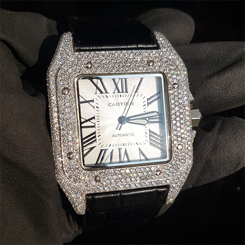 Diamod Studded Watch - Color: As Per Requirement
