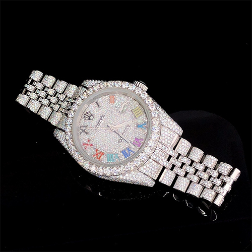 Diamod Studded Watch - Color: As Per Requirement