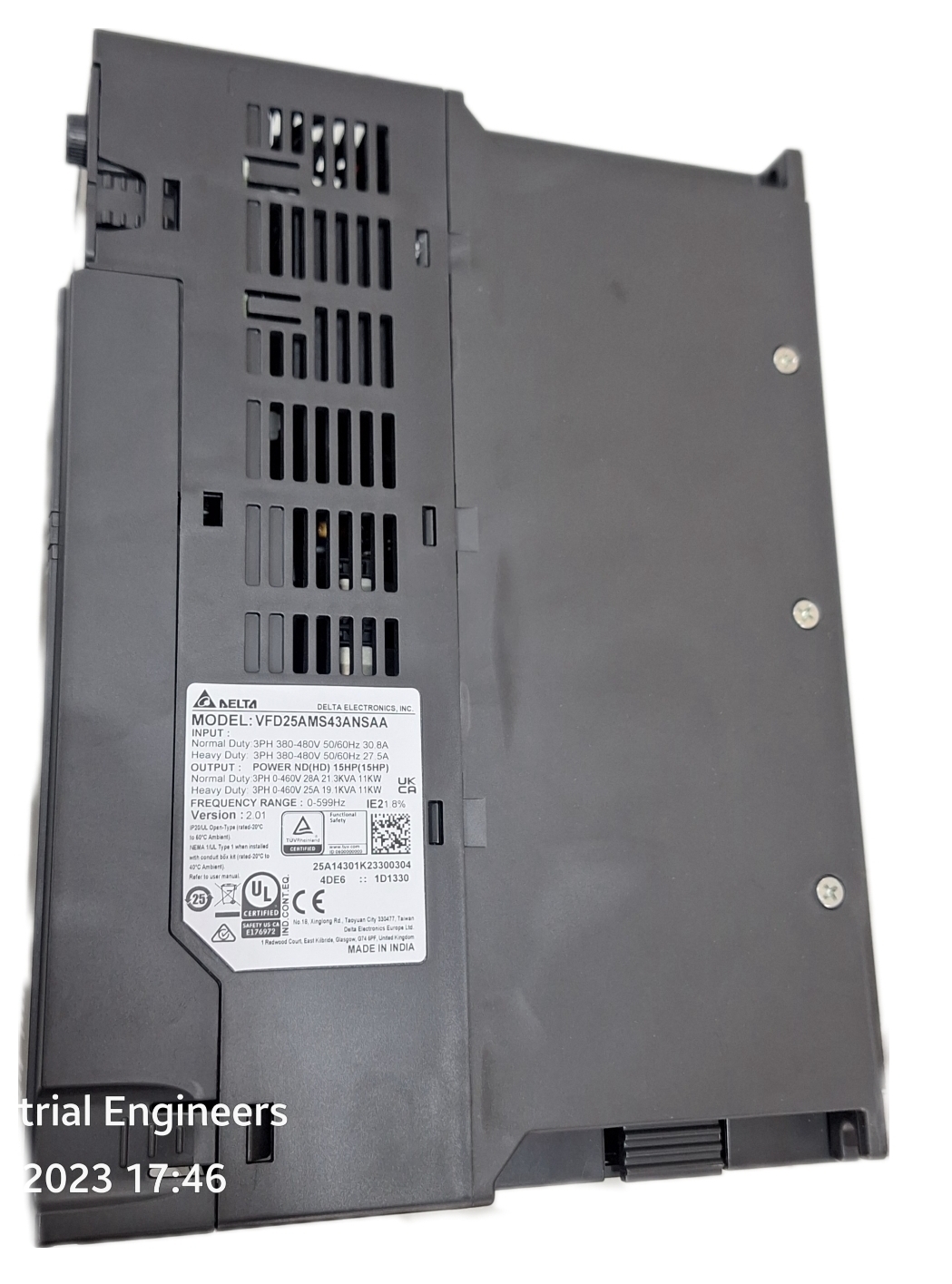 Delta Ms 300 15hp 460v Vfd25ams43ansaa - Automation Grade: No