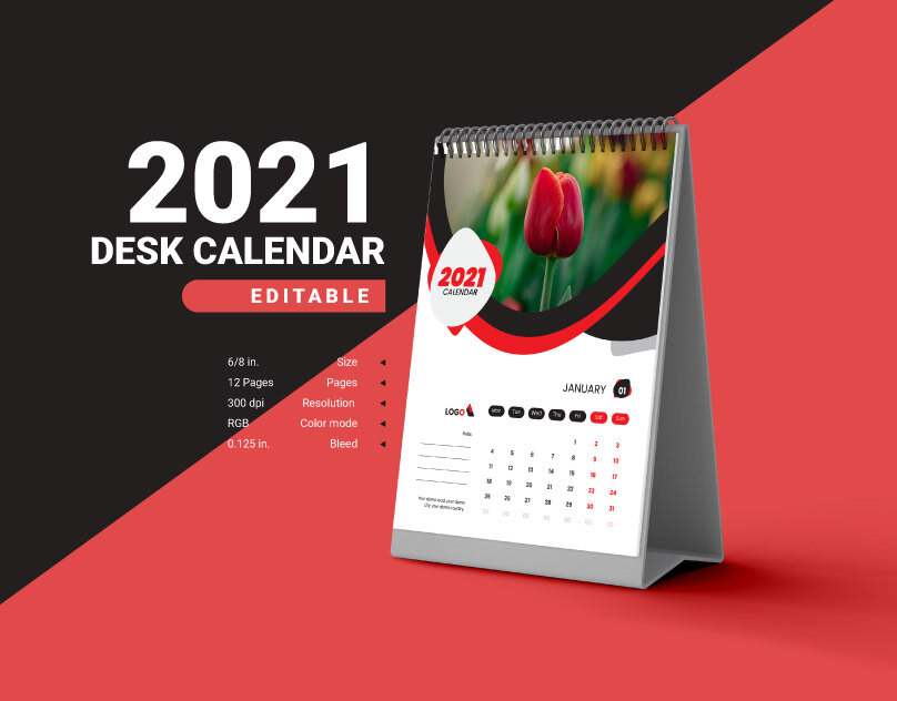 Customized Table Calendar - Premium Quality Paper, Compact Size 6x8 Inches, Vibrant Color Options - Perfect For Corporate Gifting And Brand Promotion