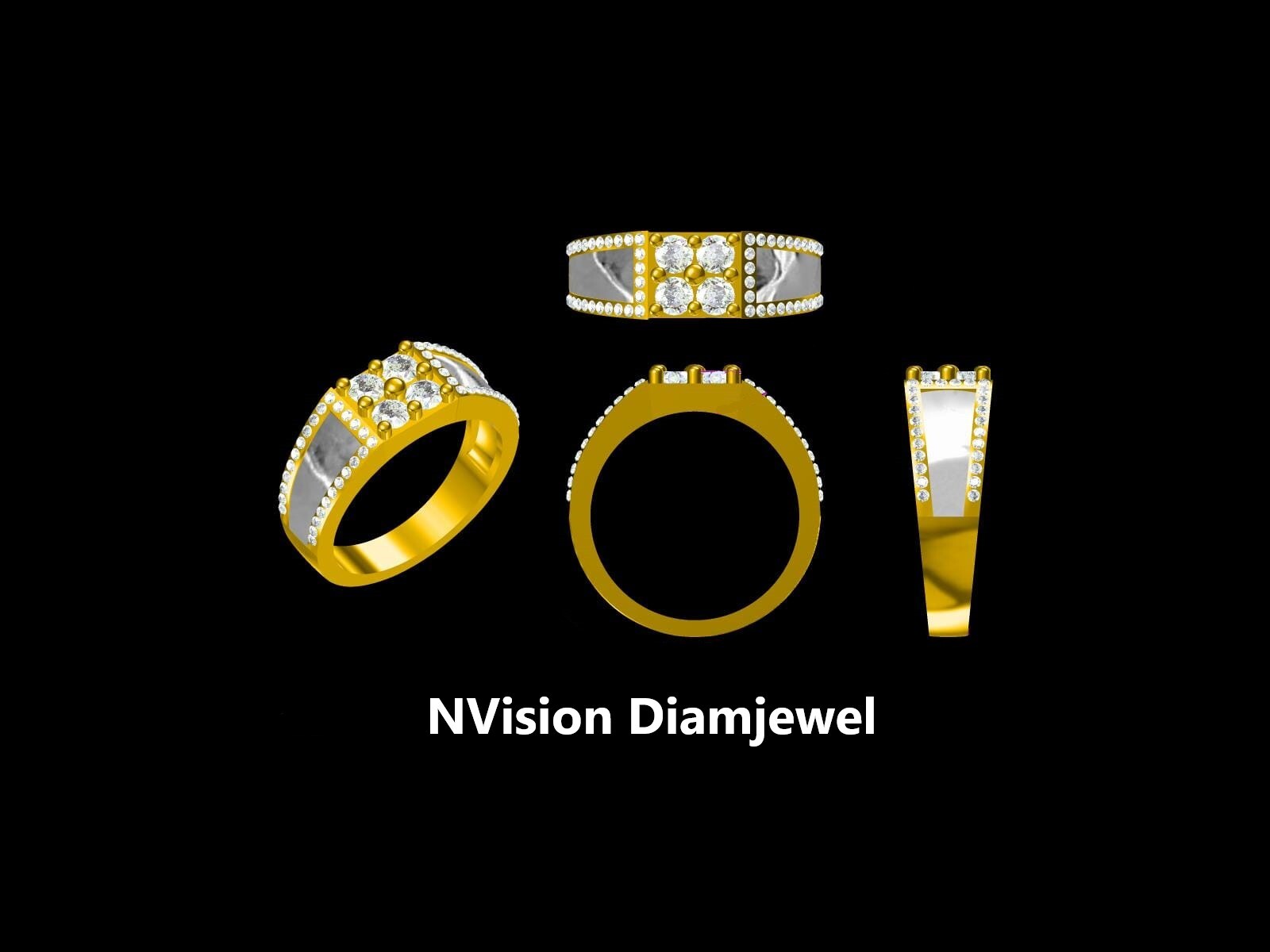 Natural Diamond Stellerbond Men's Wedding Ring